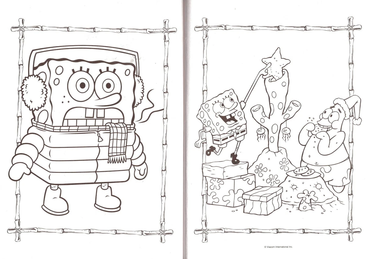 Coloring Pages Of Spongebob Christmas