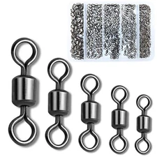 300pcs Fishing Swivels Stainless Barrel Swivels Fishing Tackle for Saltwater ...