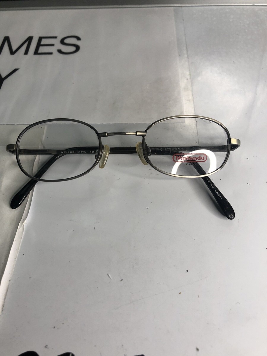 Vintage Nintendo Eyewear NF-202 MBR Metal Sunglasses FRAMES