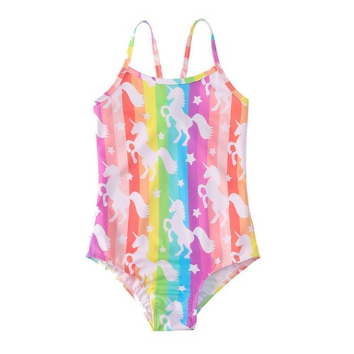 Kids Girls Swimwear Swimsuit One Piece Bikini Bathing Suit Beachwear 2-8Y - Picture 7 of 17
