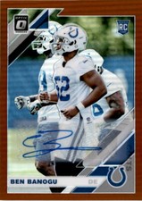 2019 Donruss Optic #124 Ben Banogu Bronze Auto Indianapolis Colts