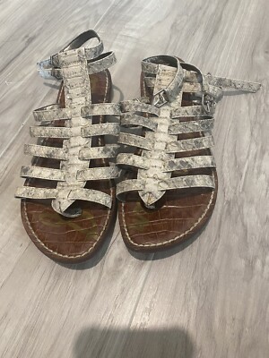 Sam Edelman Snakeskin Gladiator Sandals 7.5 | eBay