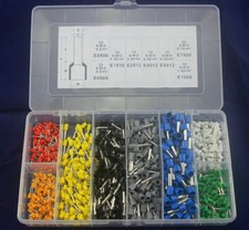 800Pcs Wire Coppers Crimp Connector Insulated Cord Pin End Terminal Box AWG 22-1