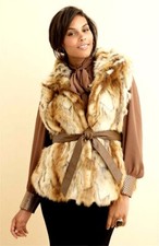 Kristen Blake Ladies Faux Fur Vest Colour Bone Rabbit 3 Sizes Fantastic Bnwt