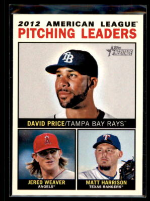 2013 Topps Heritage David Price / Jered Weaver / Matt Harrison LL #4a