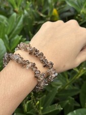 Smoky QuartzCrystal Chips Bracelet Healing Crystal Bracelet for Women Men Unisex