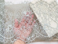 Pastel Green Eyelash Guipure Lace Trim for Sewing/Crafts/Bridal/9" Wide/59" Long