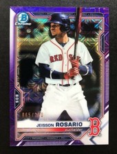 2021 Bowman Chrome Jeisson Rosario Purple Mojo Refractor /250 #BCP-37 Red Sox