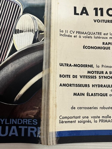 RARE BROCHURE CATALOGUE RENAULT PRIMAQUATRE 11 CV 4 CYLINDRES - Picture 8 of 9