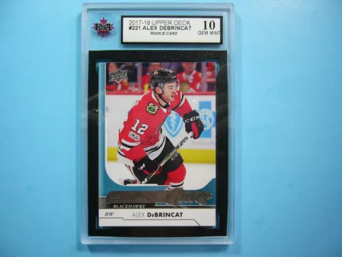2017/18 UPPER DECK UD YOUNG GUNS HOCKEY CARD 221 ALEX DEBRINCAT ROOKIE KSA 10 AG