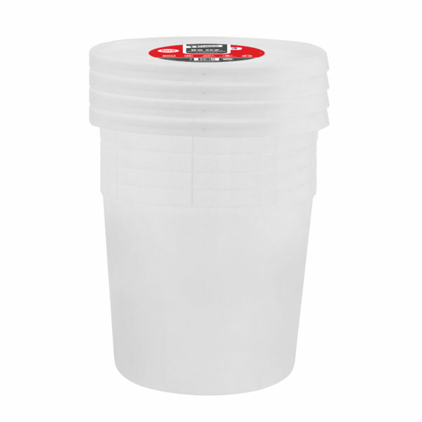 100 Pack Nicole Fantini Deli Containers with Lids 86oz Plastic Food Storage Cups