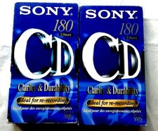 2 Tape Ribbon Of Video VHS SONY 180' 3 Hours Minidisc Used Z4