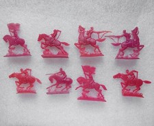 Set of 8 pcs Vintage Original USSR Soviet Toys Toy Plastic Soldiers
