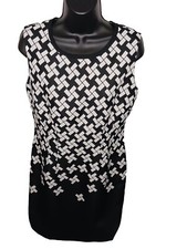 ANNE KLEIN DRESS BLACK & WHITE TAILORED SIZE 8