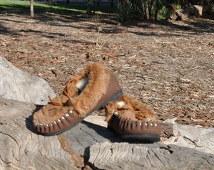 kangaroo skin moccasins