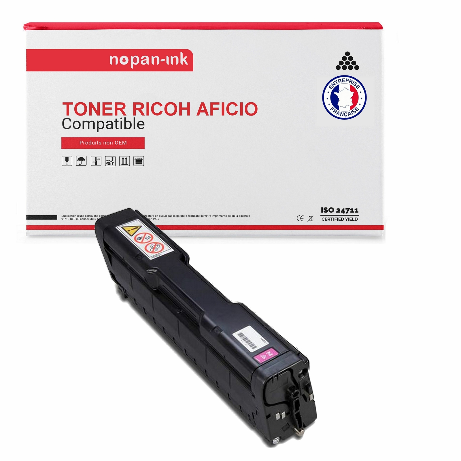 Toner compatible Ricoh 407385 SPC352E magenta NOPAN INK cartouche encre imprimante laser