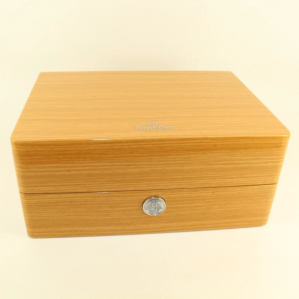 GENUINE OMEGA WATCH BOX WOODEN SEAMASTER SPEEDMASTER DEVILLE CONSTELLATION - Image 4 of 4