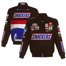 Authentic Kyle Busch JH Design Snickers Full Snap Brown Cotton Jacket