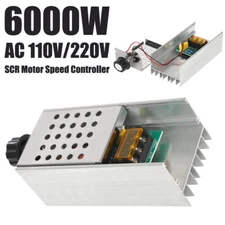 AC110-220V 6000W SCR Motor Speed Controller Thermostat Dimmer Volt Regulator 40A