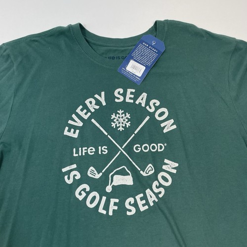 Life is Good Golf Season Long Sleeve T Shirt Crusher Tee Men’s Size 2XL NWT New - Picture 5 of 12