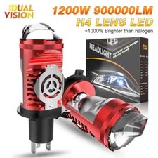 H4 Bi LED Mini Projector Lens LED Headlight Bulb Turbo High Low Light Fog Lamp