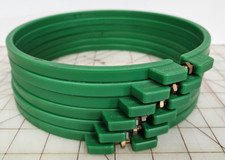 6 aros con marco plano/faja bordados Tajima de 18 cm
