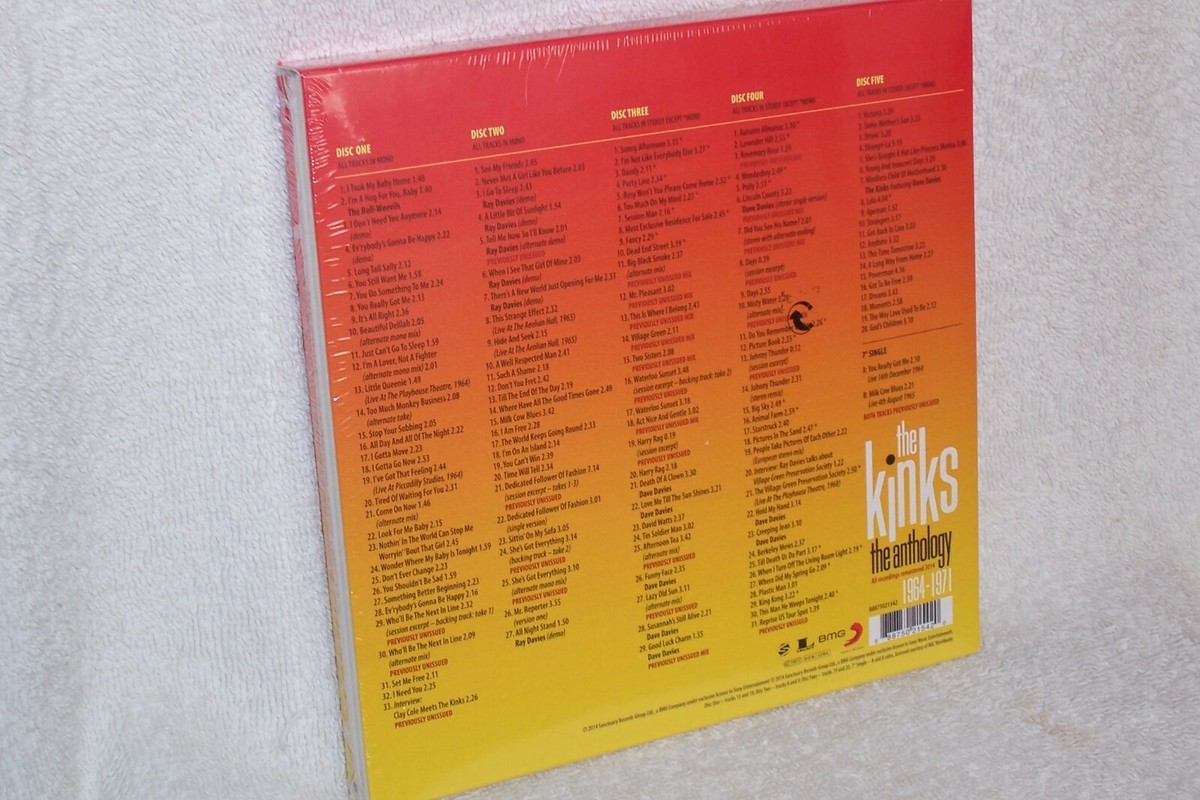The Kinks 50th The Anthology 1964-1971 5 CD Box Set w/7