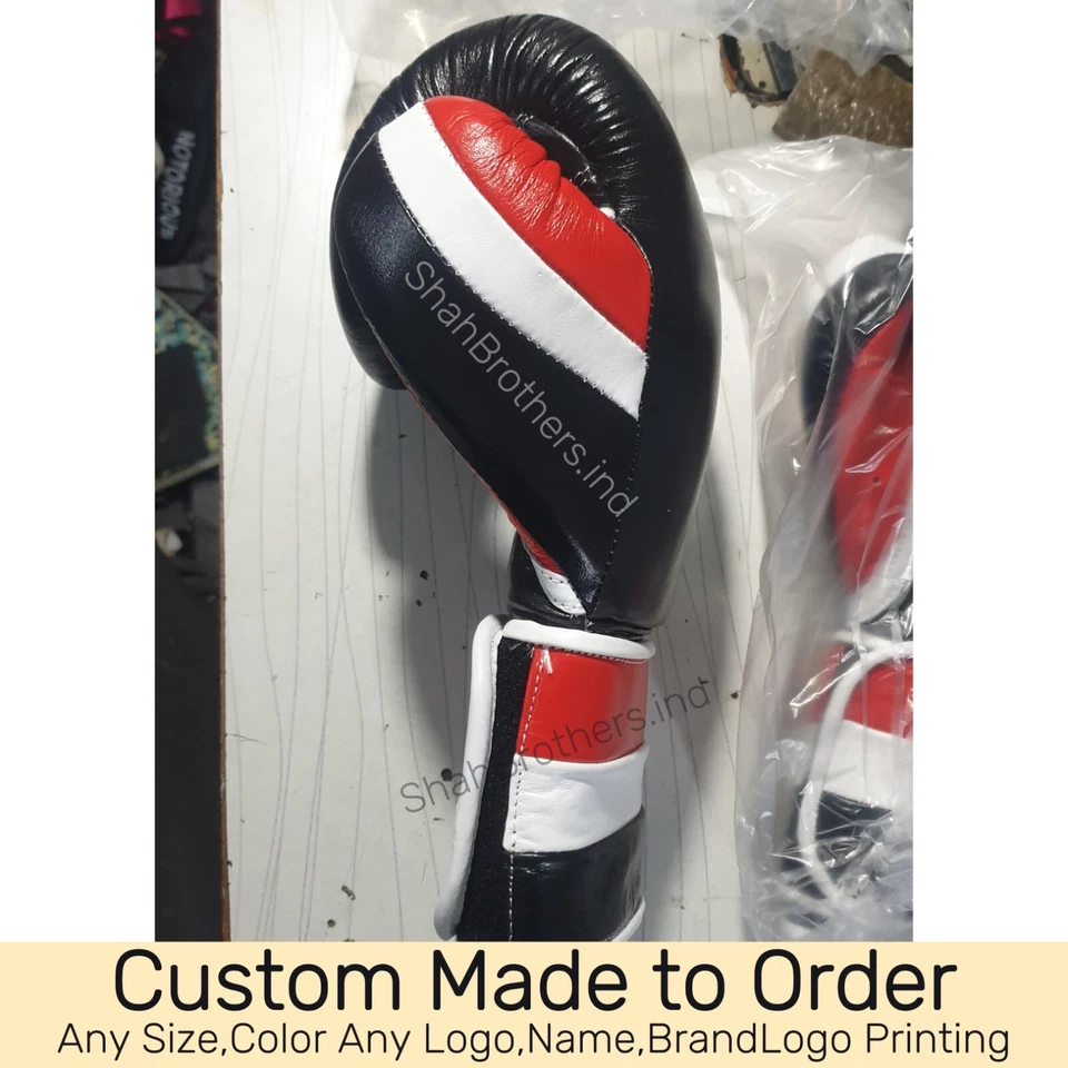 Guantes de Boxeo Sparring Hechos a Medida Plateados 16Oz Cualquier Talla Logo/Nombre Cuero Real Foto 4 de 4
