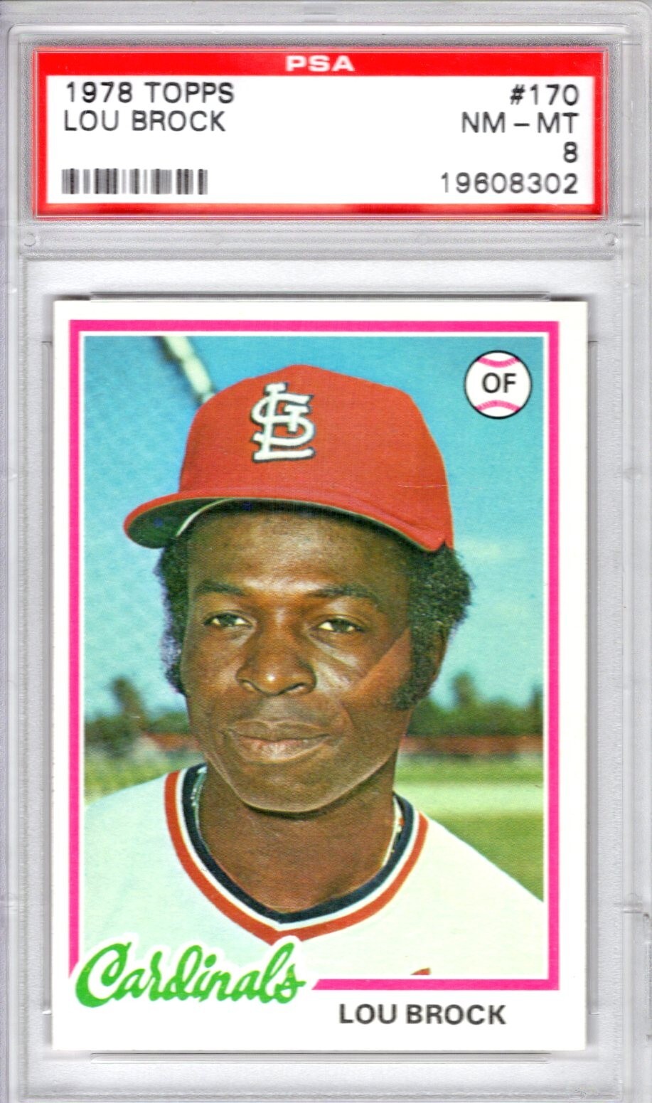 1978 Topps Lou Brock PSA 8 NM-Mt # 170