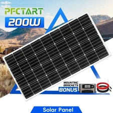12V 200W Solar Panel Kit Caravan Camping Power Battery Charging Home Off Grid