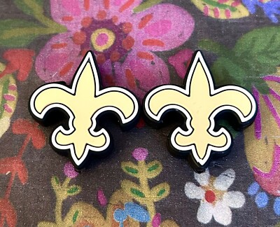 2 Piece New Orleans Football Team Silicone Focal Beads DIY Jewelry Pens+