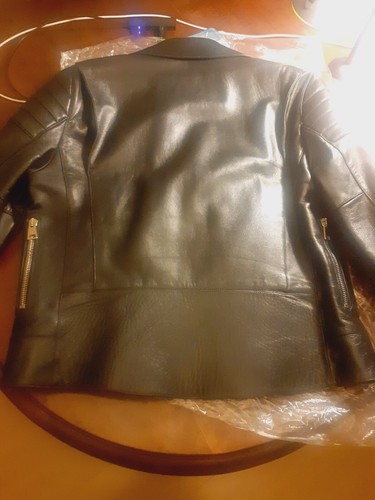 Men's $3.5k VALENTINO GARAVANI Black Luxury Leather Biker Jacket US42 IT52 L - Picture 9 of 13