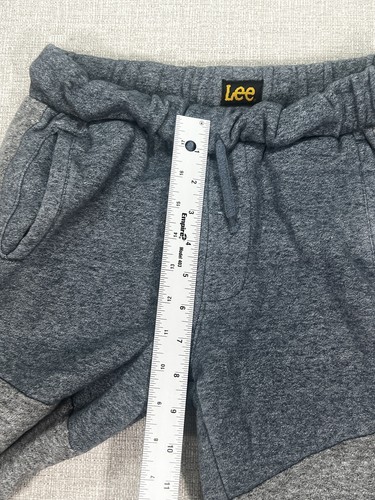 Lee Shorts Boys Medium Gray Cotton Logo Drawstrings Pockets Kids Outdoors - Picture 9 of 11