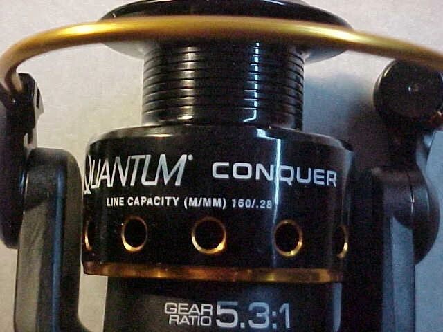 NUEVO CARRETE GIRATORIO QUANTUM CONQUER 5.3:1 BAJO WALLEYE 10 sistema de rodamientos SIN CAJA Foto 3 de 4