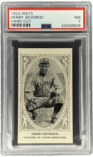 1922 W573 Henry Hank Severeid Hand Cut St. Louis Browns PSA 7
