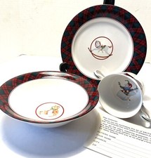 ARITA Tartan 3 Piece Child s Plate, Bowl, 2 Handle Cup with box