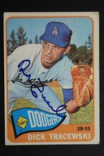 Dick Tracewski 19962-65 LA Dodgers Signed Autographed 1965 Topps #279 Card