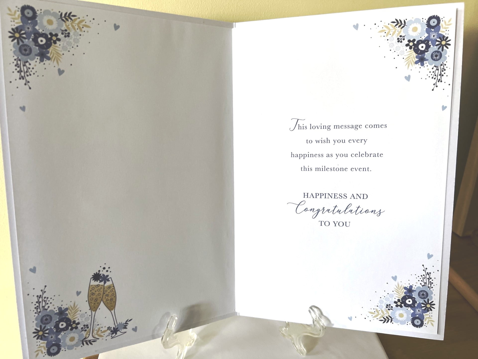 Sapphire Wedding Anniversary Card 45 years Foil Finish | eBay UK