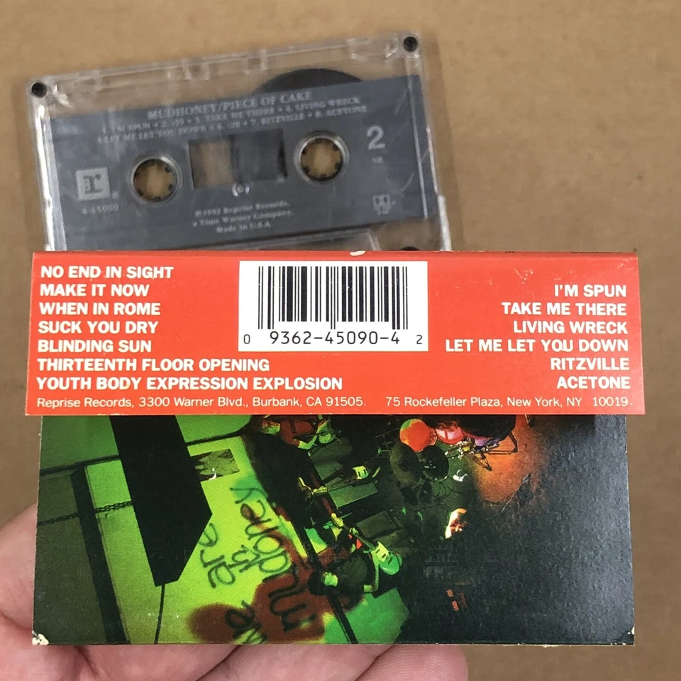 MUDHONEY Cassette Tape 90s Grunge PIECE OF CAKE SUCK YOU DRY Foto 4 de 4