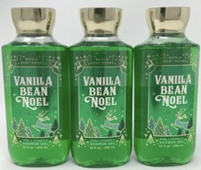 3 BATH  BODY WORKS VANILLA BEAN NOEL SHOWER GEL BODY WASH 10 FL OZ