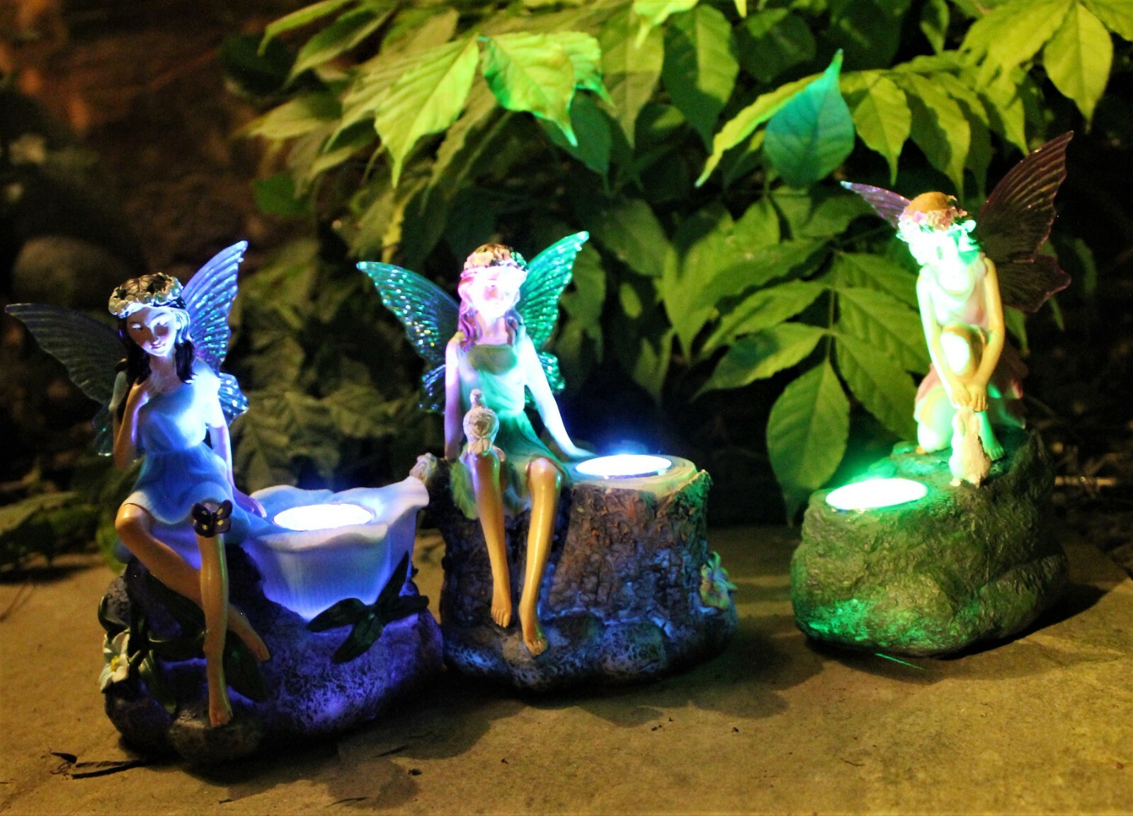 Garden Ornament Fairy Angel Statue Solar Spotlights Gift Outdoor indoor