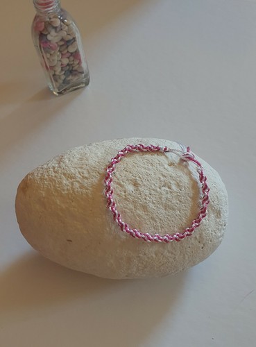 Bracelet D'amitié Brésilien Ajustable - Tissu Champagne/beige - Style Bohème - Neuf Sans Emballage