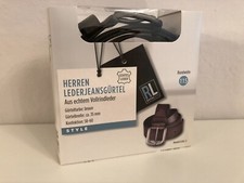STYLE Uomo Cintura, Vera pelle di Mucca 115 CM Braun, Nuovo Ovp + Regalo +Borsa
