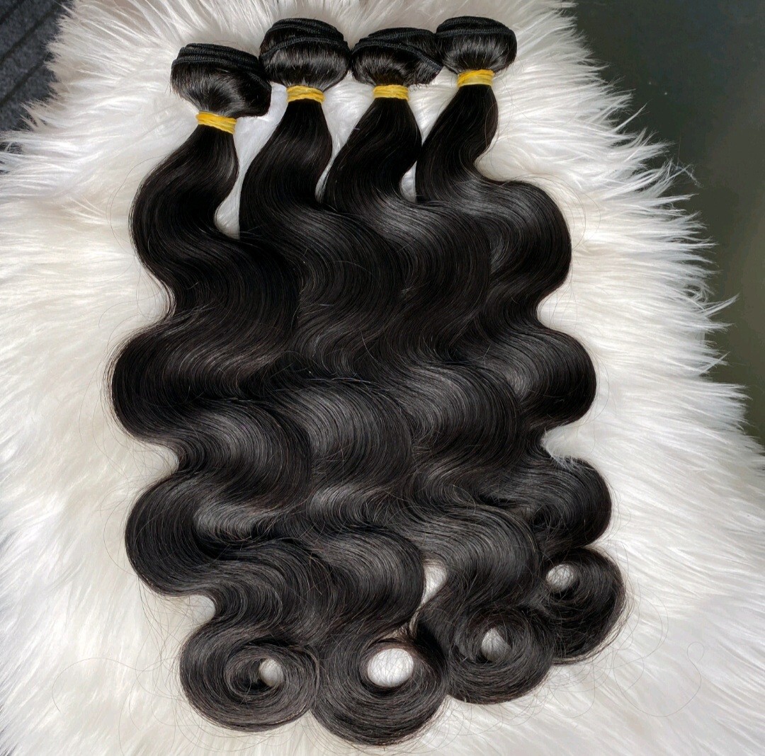 12A RAW UNPROCESS CAMBODIAN VIRGIN HAIR WEFT 4BUNDLES BODY WAVE 28+28+28+28 400g