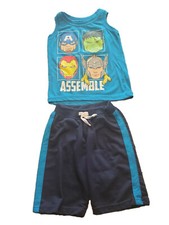 Marvel Superhero Short Set Boys Size 3T Blue