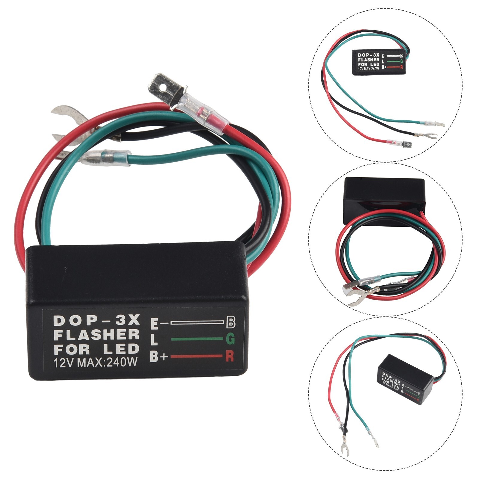 Stroboscopic Light Fix 3 Pin 12V LED Flasher Relay for LED Turn Signals