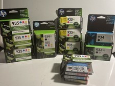 Large Lot Of Genuine HP 934XL Black 935 CYM Color Ink Cartridges Most 2023-2025