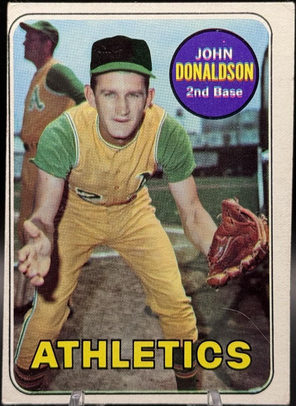 1969 Topps #217 John Donaldson Athletics MISCUT