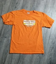 Whataburger Shirt Mens Medium Orange Honey BBQ Chicken Strip Sandwich Foodie