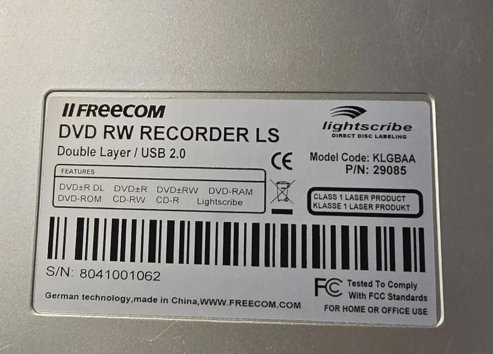 FREECOM DVD RW Recorder - Bild 3 von 3